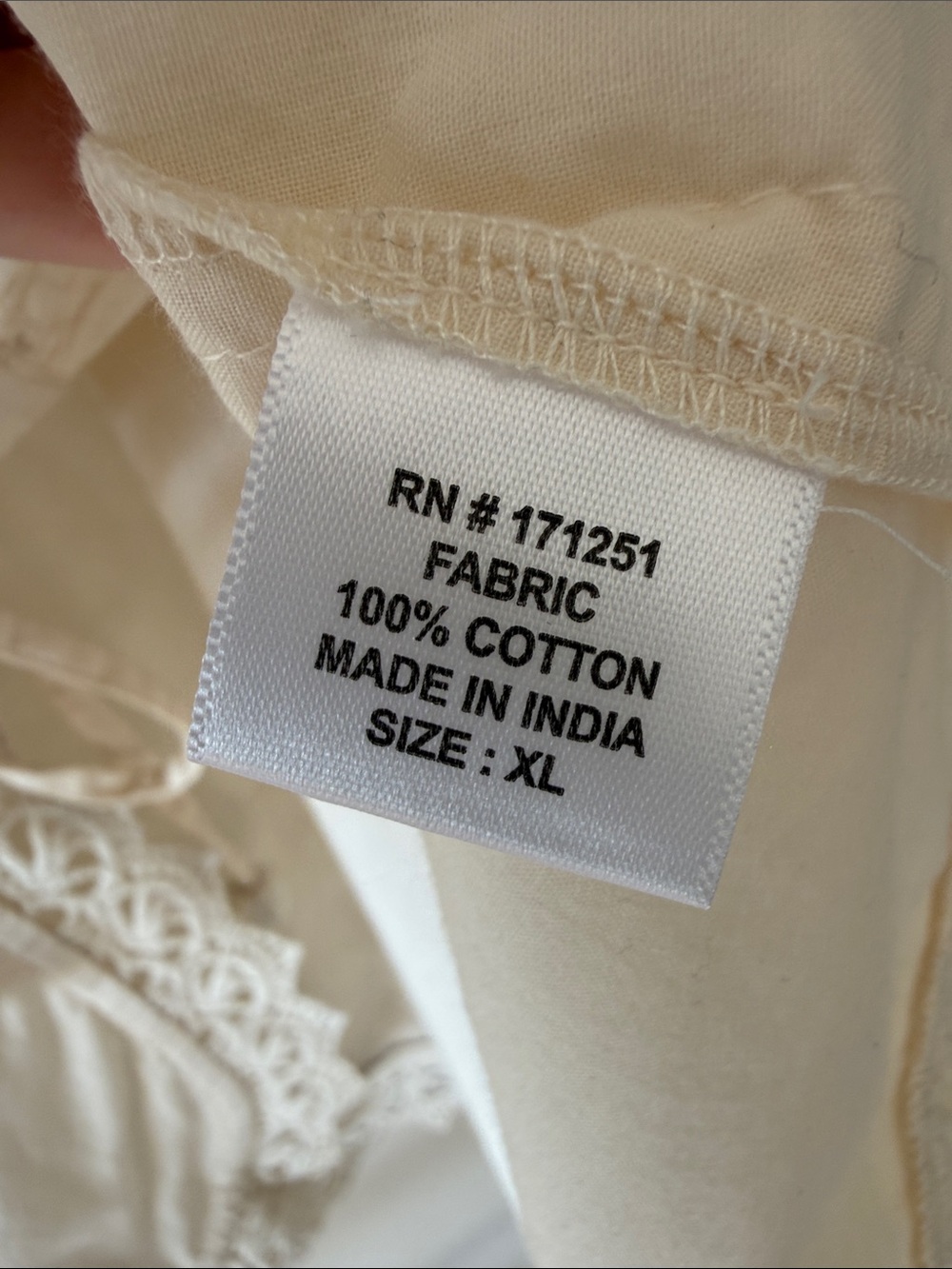 Jennifer & Grace Romantic Eyelet Embroidered Short Sleeve Tie Front Blouse XL - Picture 13 of 13